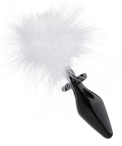 \"Fluffer Bunny Tail Glass Anal Plug FR-AE271\"