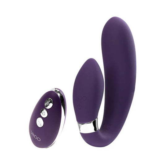 \"Jeni C-Shaped Dual Motor Vibe With Remote - Purple VI-P2513\"