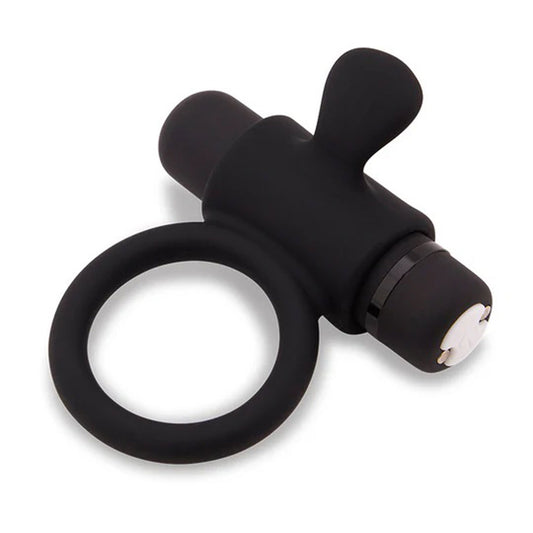 \"Nu Sensuelle Silicone Bullet Ring - Black BT-M39BK\"