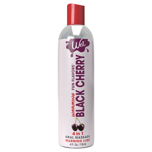 \"Wet Warming Fun Flavors - Black Cherry - 4 in 1 Lubricant 4 Oz WT20425\"