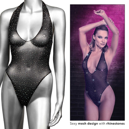 Radiance Deep v Body Suit - One Size - Black