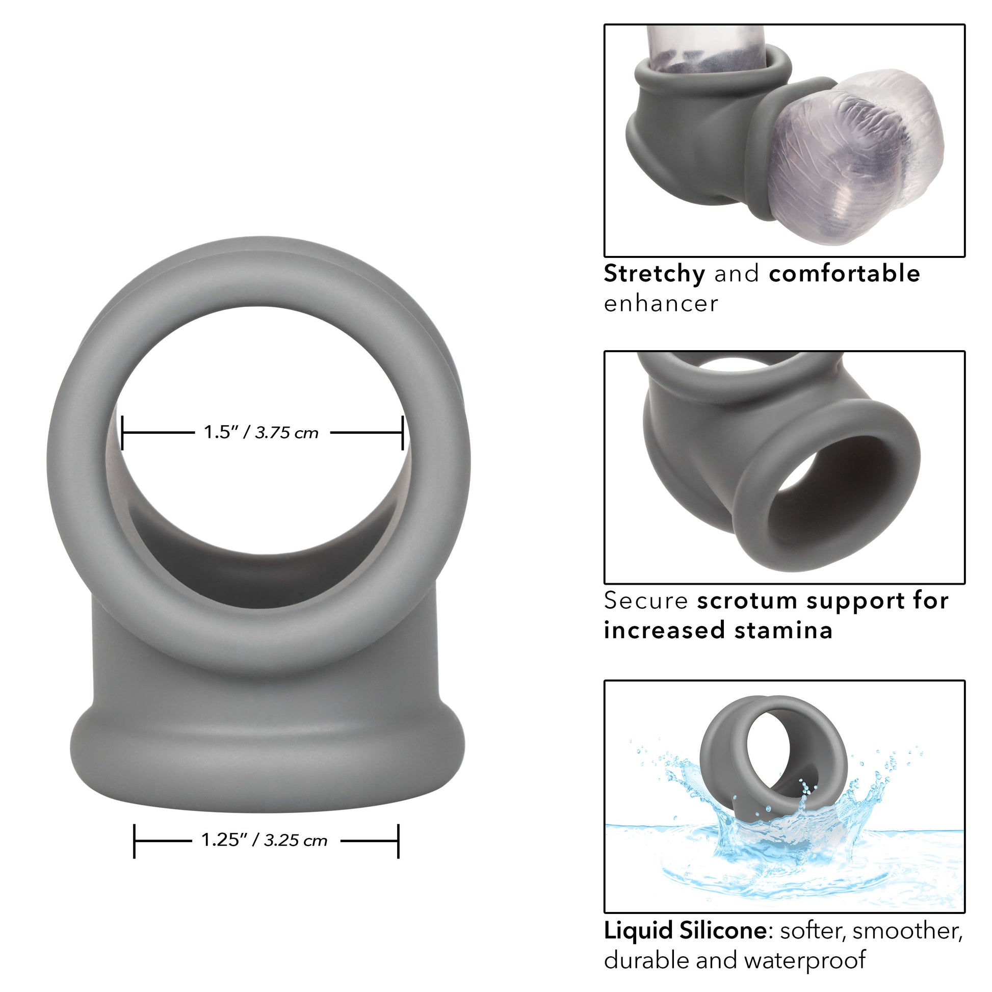 Alpha Liquid Silicone Precision Ring - Gray