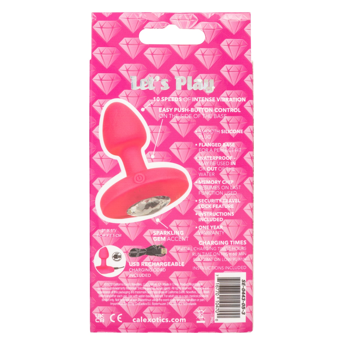 Cheeky Gems - Small Rechargeable Vibrating Probe - Vibrating Probe - Pink