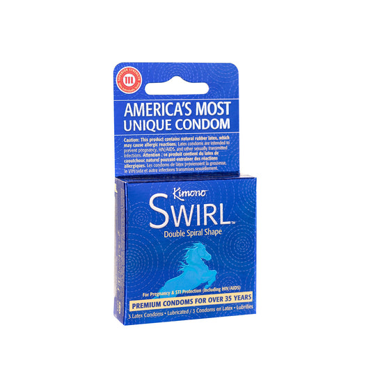 \"Kimono Swirl 3 Count Condoms PM3803\"