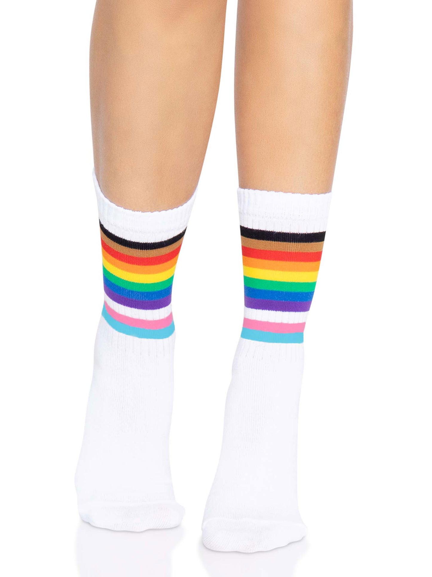 \"Pride Crew Socks - One Size - Rainbow LA-3014RNBOS\"