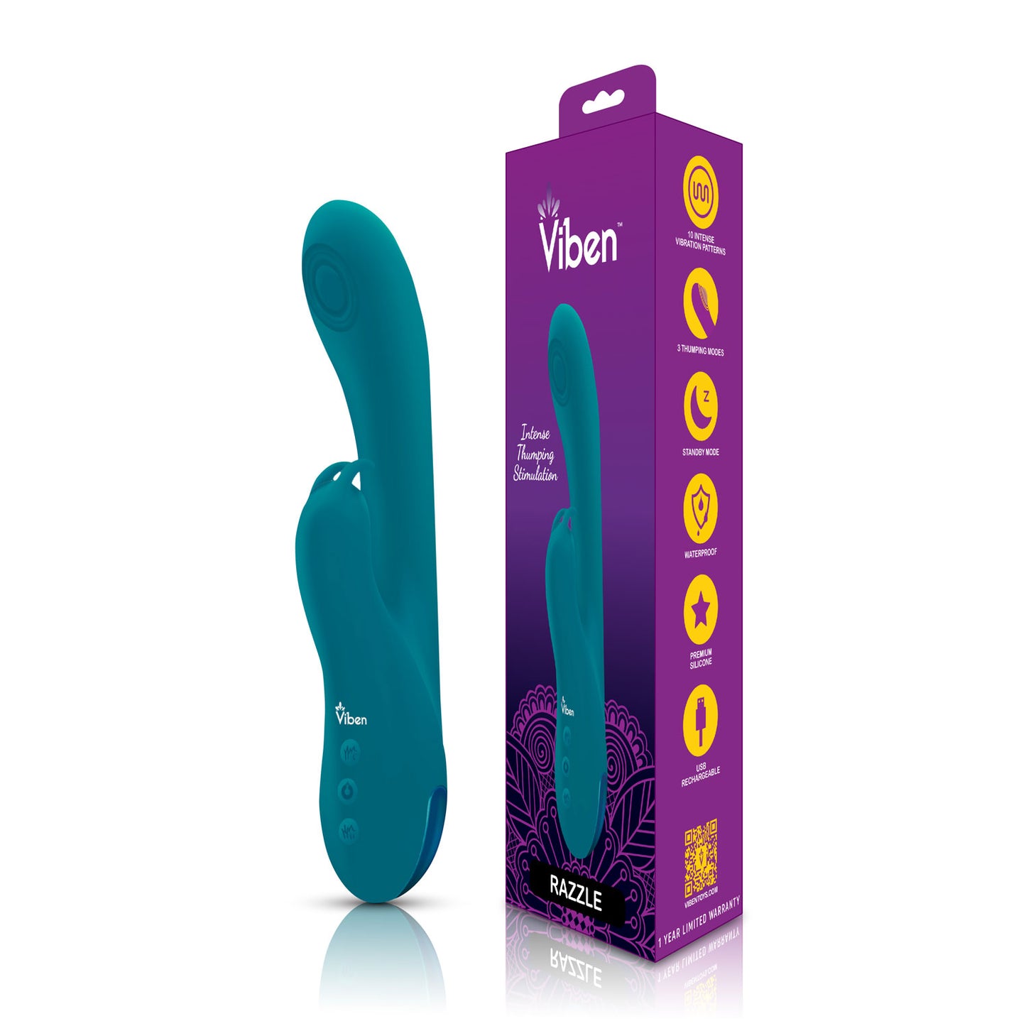 Razzle - Ocean - Rechargeable Thumping G-Spot  Rabbit