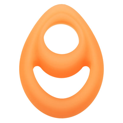 \"Alpha Glow-in-the-Dark Liquid Silicone Teardrop Ring - Orange SE1492302\"