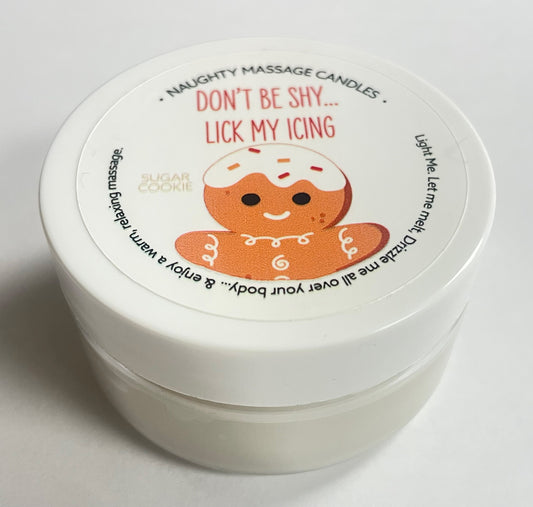 Don't Be Shy Lick My Icing Massage Candle - Sugar Cookie 1.7 Oz KS14310