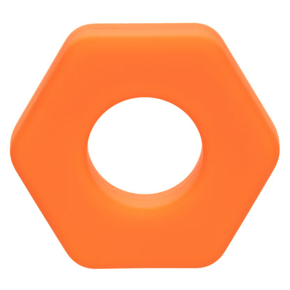 \"Alpha Liquid Silicone Prolong Sexagon Ring - Orange SE1491702\"