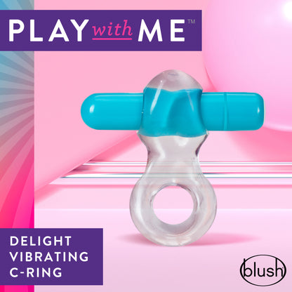 Play With Me  Delight Vibrating C-Ring - Blue