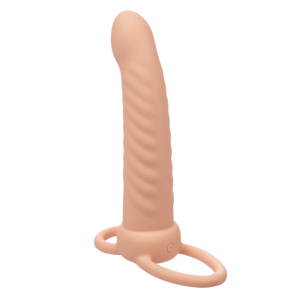 \"Performance Maxx Rechargeable Ribbed Dual Penetrator - Ivory SE1634103\"