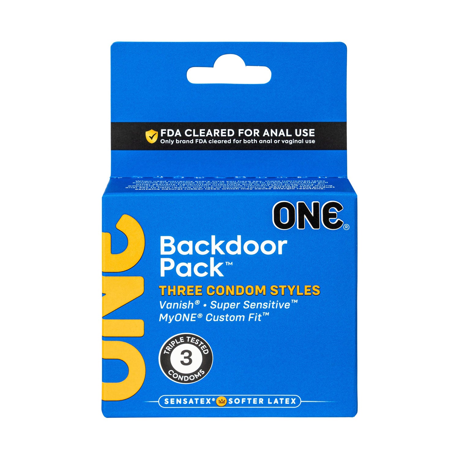 \"One Backdoor 3 Count Condoms PM11010B3C\"