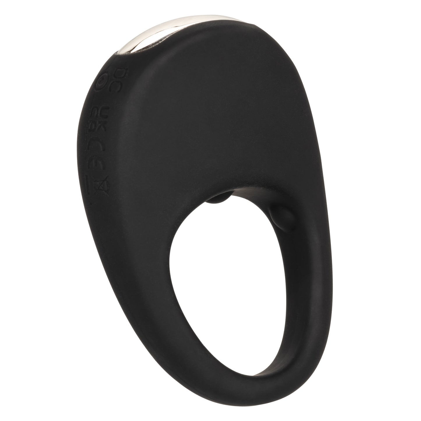 Silicone Rechargeable Pleasure Ring - Black - Black