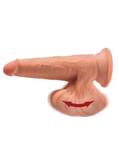 7 Inch Triple Density Cock With Swinging Balls - Tan