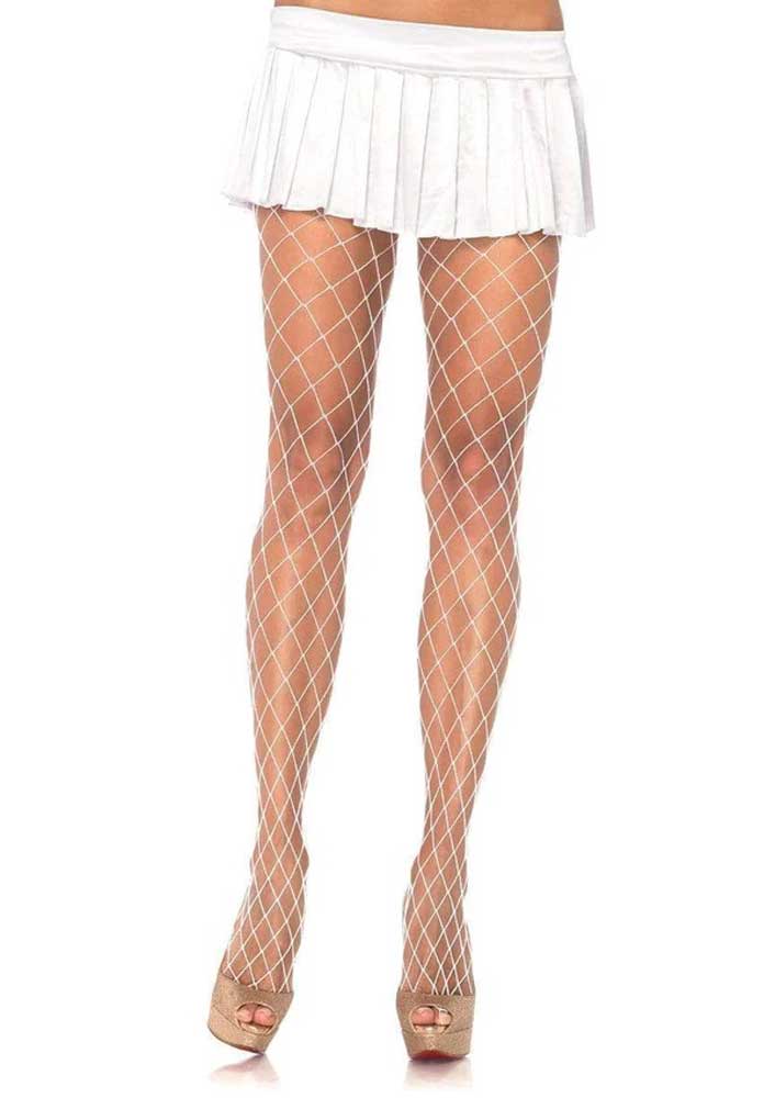 \"Xena Spandex Diamond Tights - One Size - White LA-9005WHTOS\"