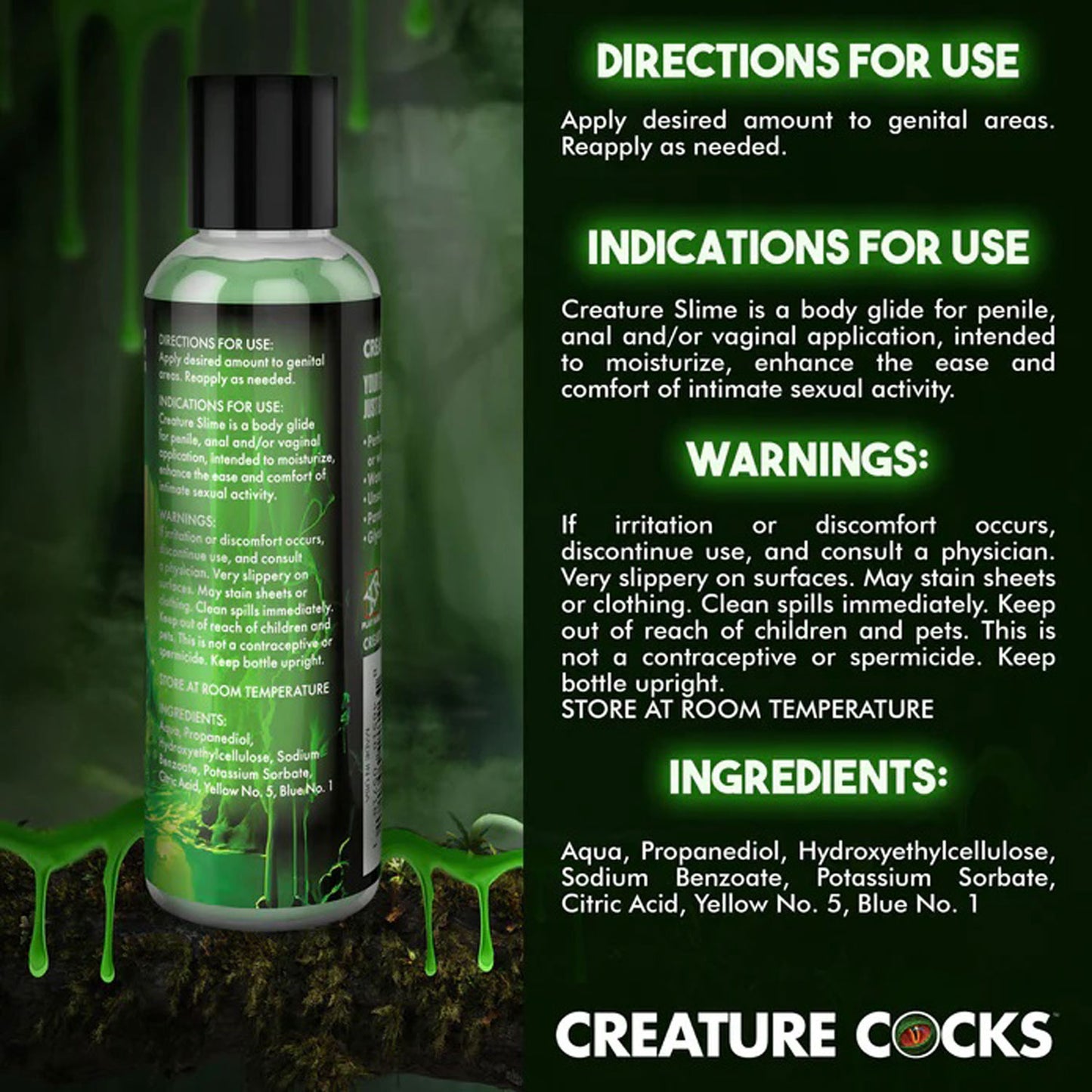 4oz Creature Slime Green Slime Water-Based - Lubricant