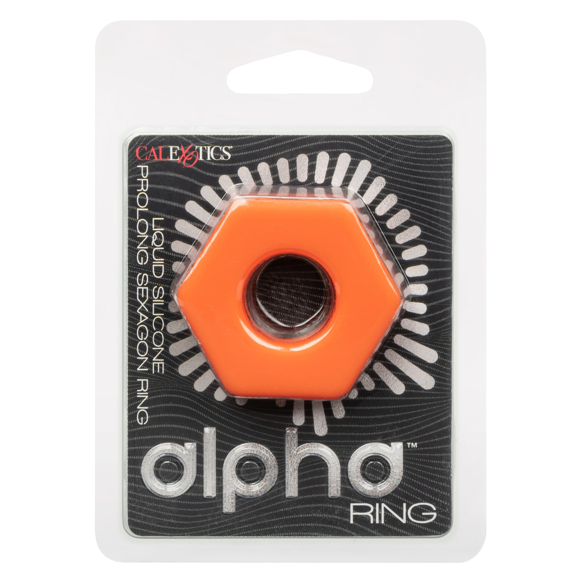 Alpha Liquid Silicone Prolong Sexagon Ring - Orange