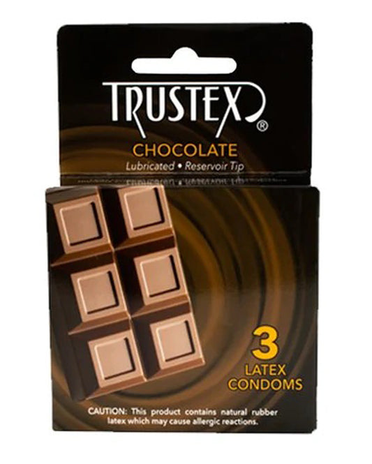 \"Trustex Flavored Lubricated Condoms - 3 Pack - Chocolate AL-4020\"