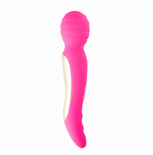 \"Zoe Twisty Dual Vibrating Pleasure Wand - Pink MTAV302-PK\"