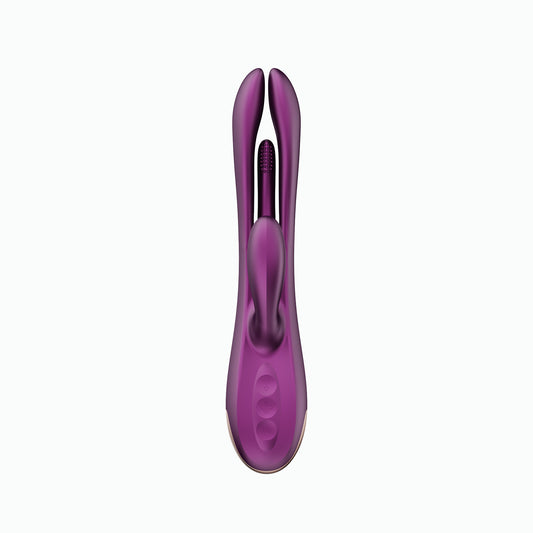 \"Terri - App Controlled Tapping Rabbit Vibrator - Purple H-VS-22-951PU\"