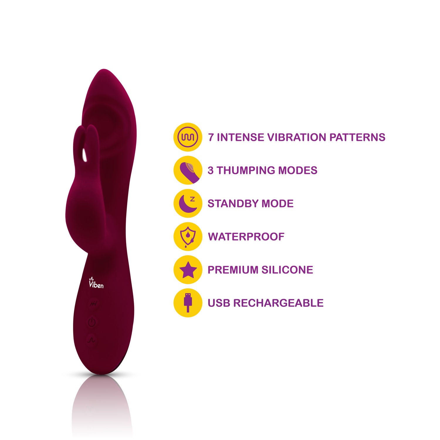 Pzazz - Ruby - Rechargeable Thumping Rabbit