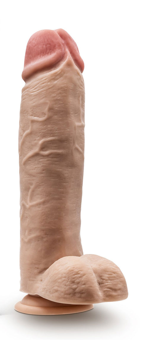 \"Dr. Skin - Mr. Mister - 10.5 Inch Dildo With Balls - Beige BL-15413\"