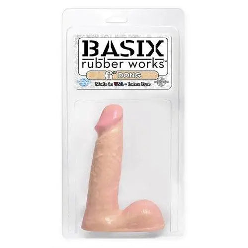 Basix Rubber Works - 6 Inch Dong - Flesh