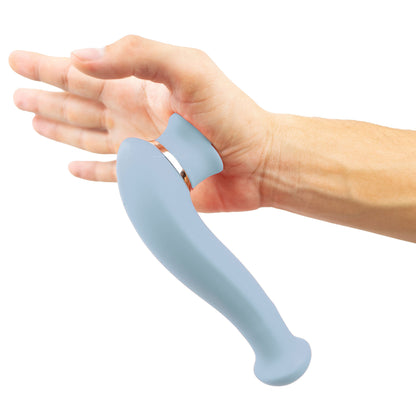 Destiny 15-Function Rechargeable Vibrating -  Suction Wand - Blue