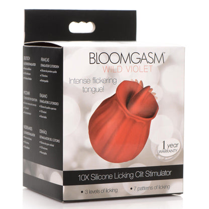 Bloomgasm - Wild Violet 10x Licking Clit  Stimulator - Red