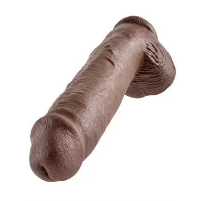 King Cock 11 Inch Cock With Balls  - Brown