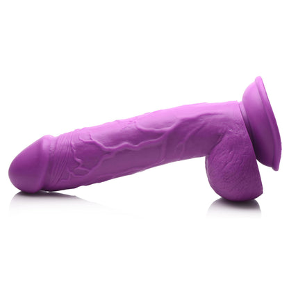 Pop Pecker 8.25 Inch Dildo With Balls - Purple