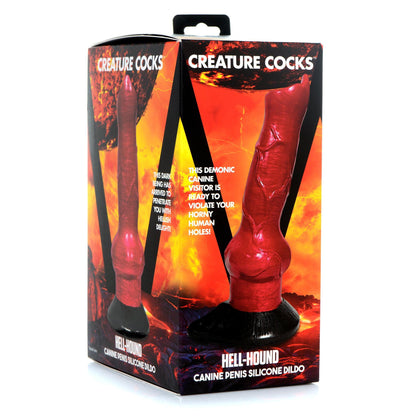 Hell-Hound - Canine Penis Silicone Dildo - Red