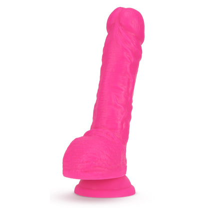 Neo - 9 Inch Dual Density Dildo - Neon Pink