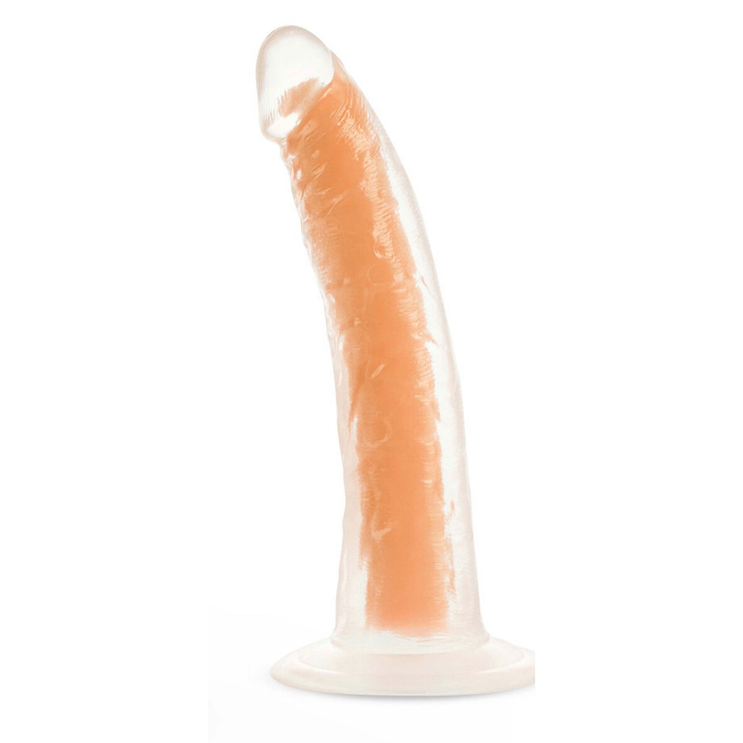 Neo Elite Glow in the Dark - Lavo - 7 Inch  Silicone Dual Density Dildo - Neon Orange