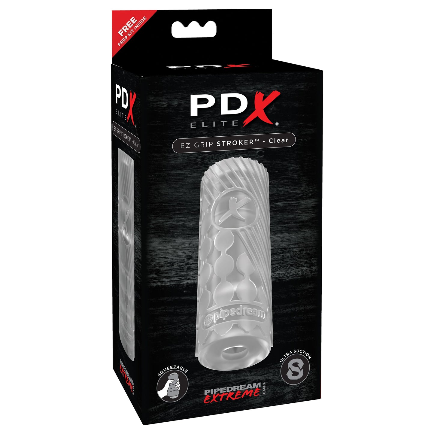 Pdx Elite Ez Grip Stroker Clear