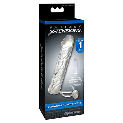 Fantasy X-Tensions Vibrating Super Sleeve - Clear