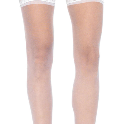 Sheer Thigh Highs - One Size - White