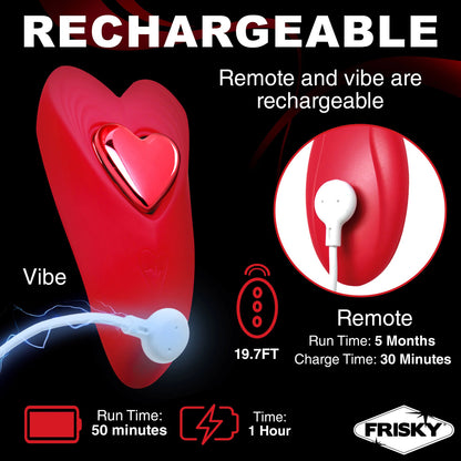 Love Connection Silicone Panty Vibe With Remote Control - Red