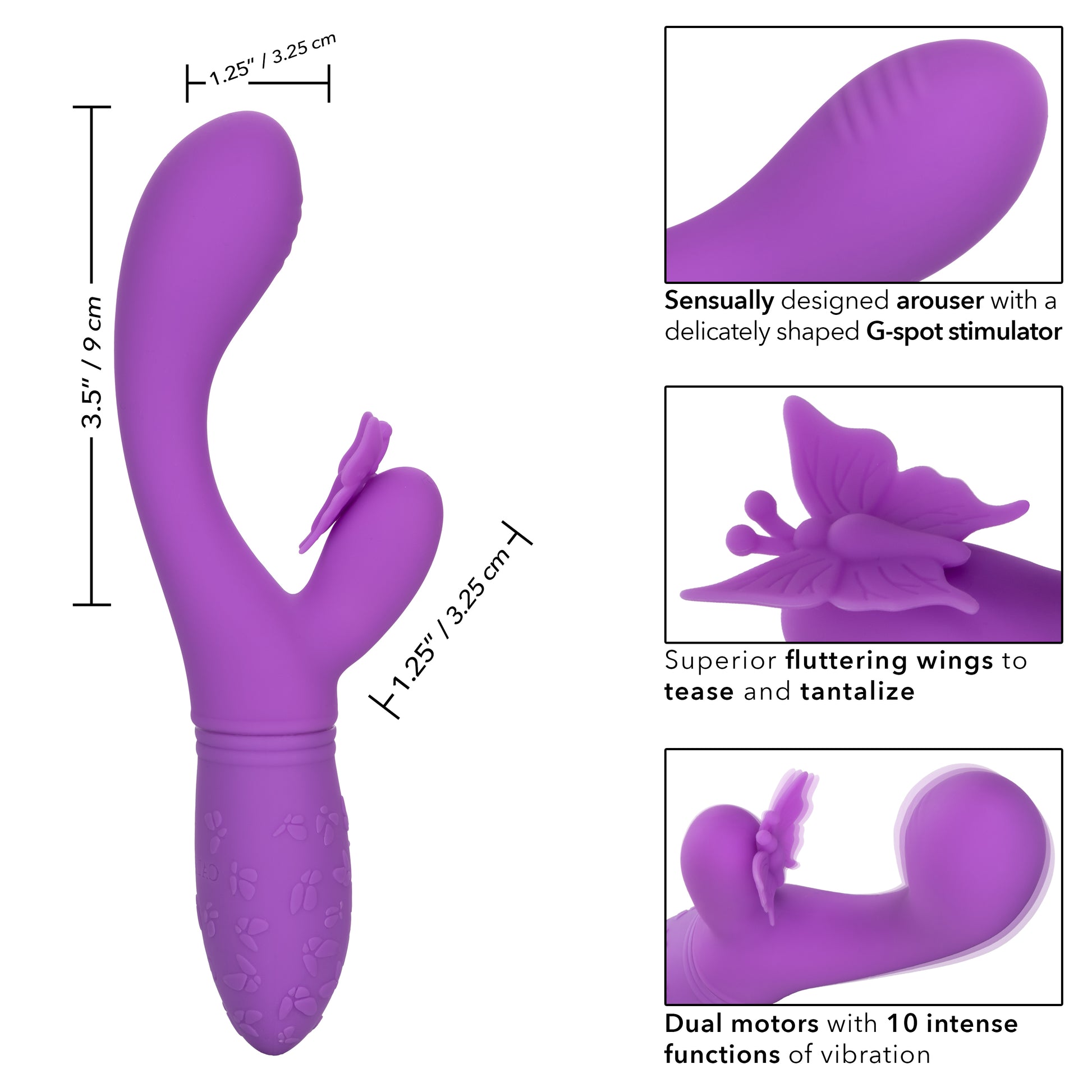 Rechargeable Butterfly Kiss Flutter - Purple