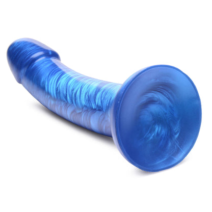 G-Tastic 7 Inch Metallic Silicone Dildo - Blue