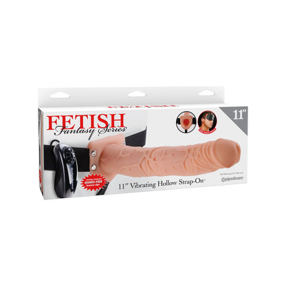 Fetish Fantasy Series 11-Inch Vibrating  Hollow Strap-on - Flesh