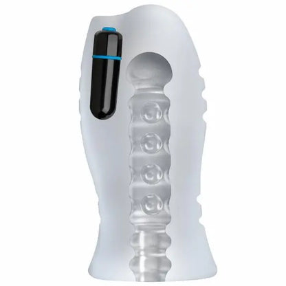 Optimale Vibrating Stroker - Massage Beads - Frost Doc Johnson