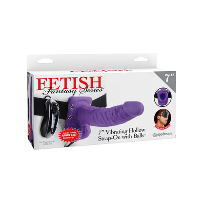 Fetish Fantasy Series 7-Inch Vibrating Hollow Strap-on With Balls