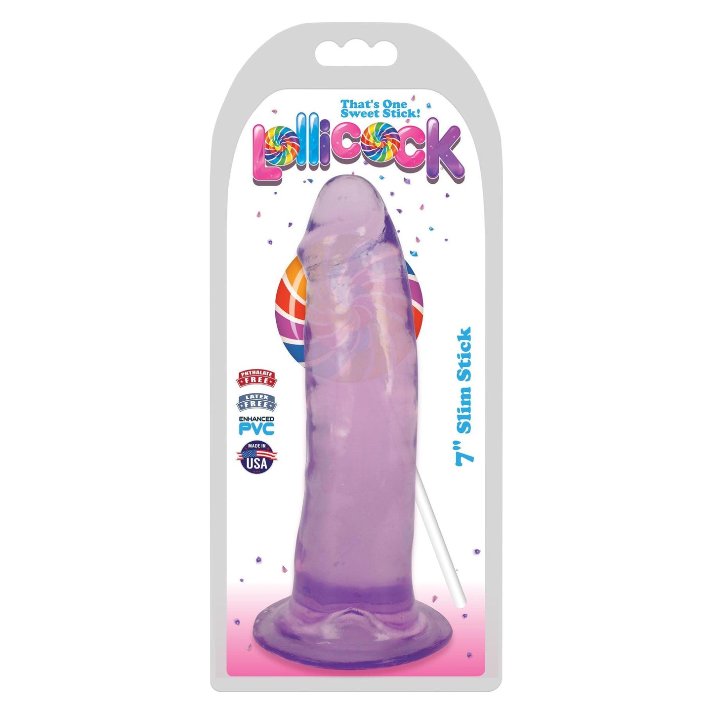 Lollicock 7 Inch Slim Stick - Grape Ice