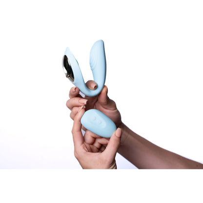 Harmonie Rechargeable Remote Silicone Bendable  Vibrator - Teal