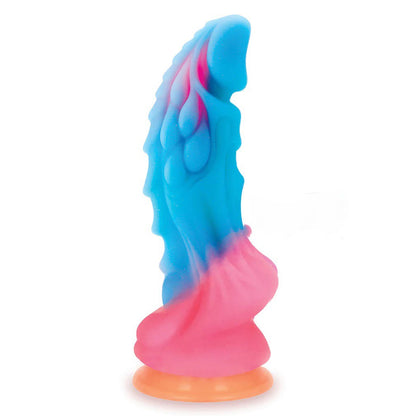 Alien Nation Dragon Silicone Glow in the Dark Creature Dildo - Multicolor