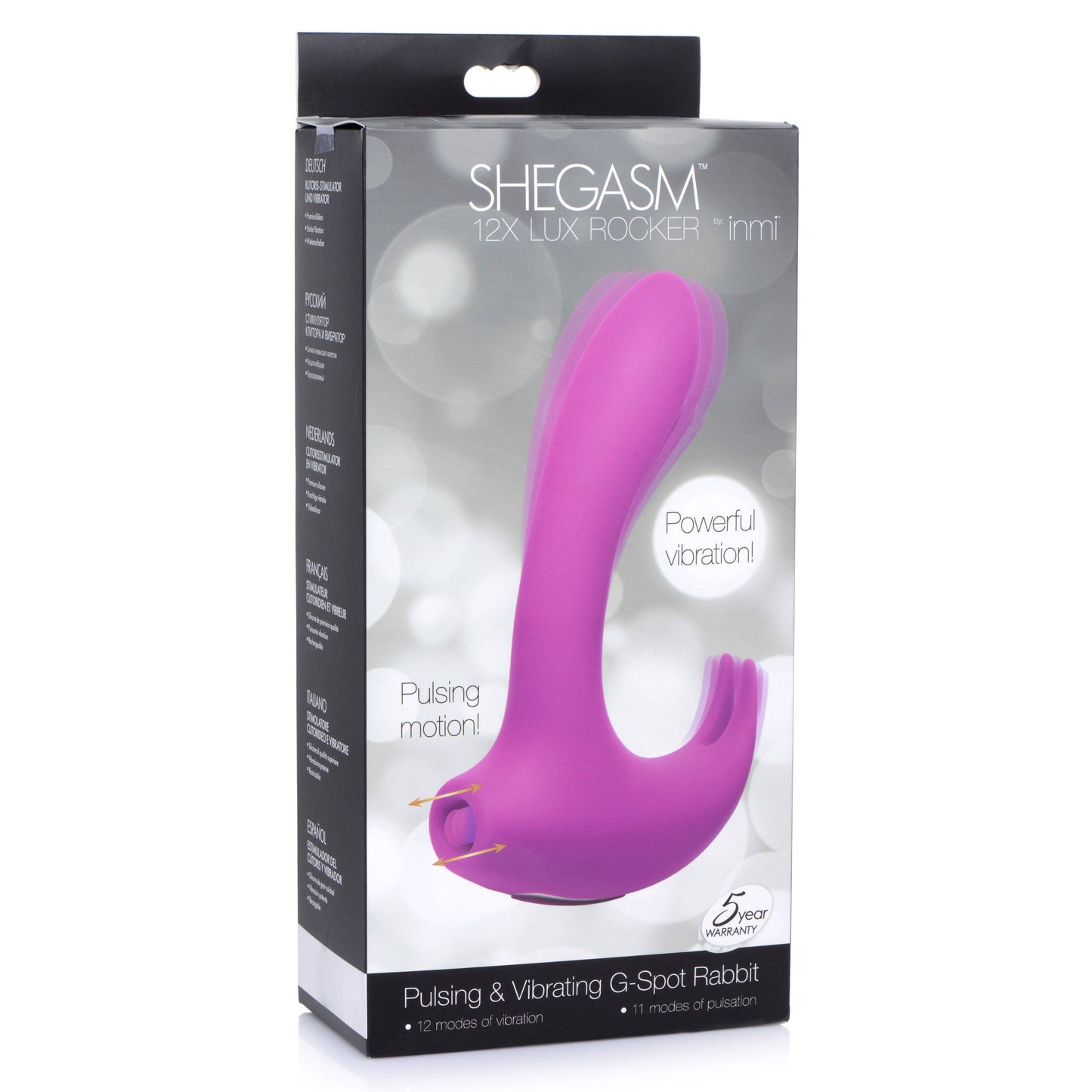 12x Lux Rocker Pulsing and Vibrating G-Spot Rabbit - Pink