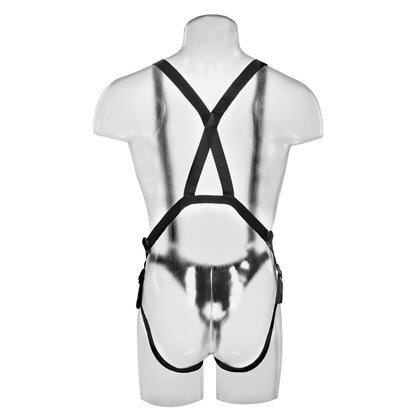 King Cock 10 Inch Hollow Strap-on Suspender  System - Flesh