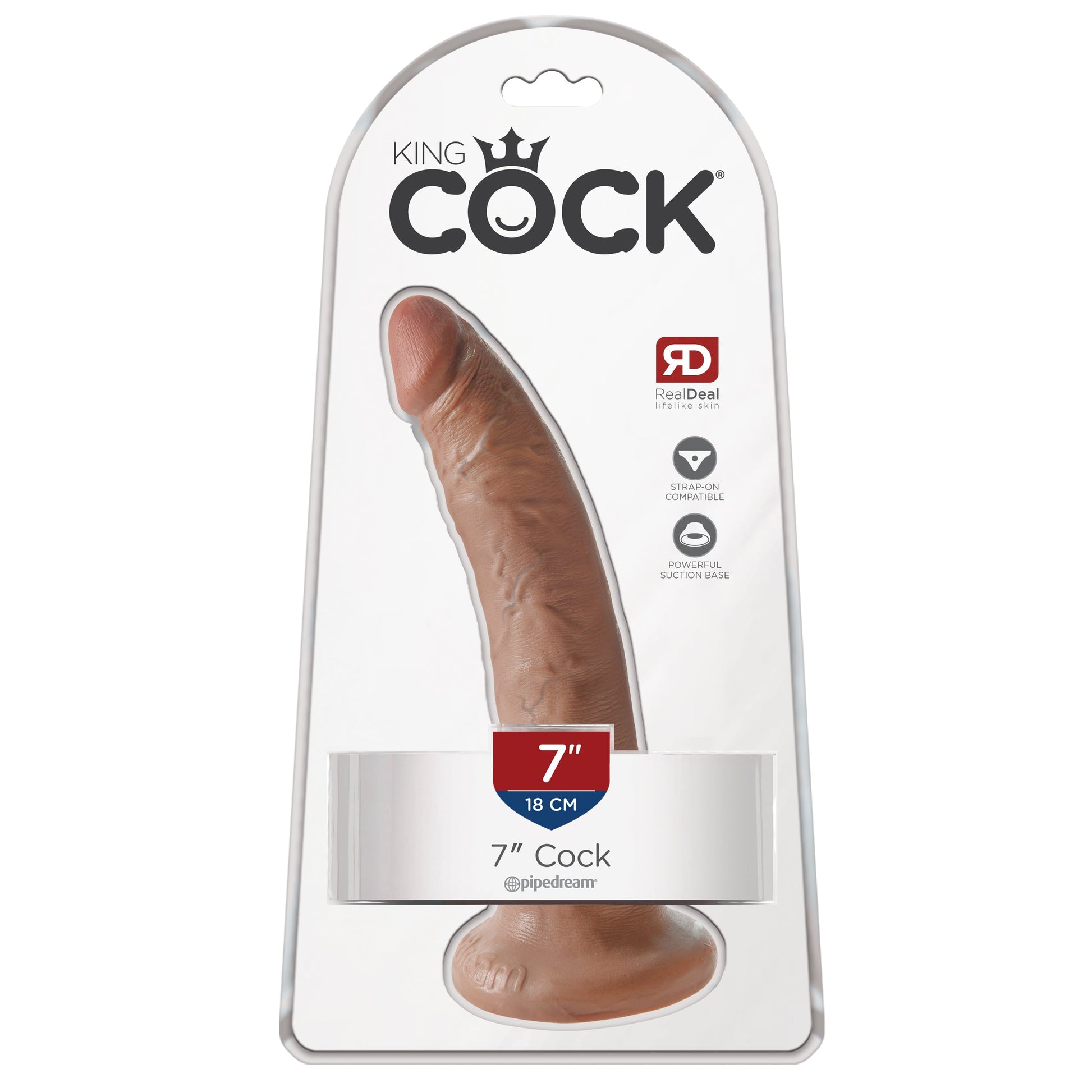 King Cock  7 Inch Cock - Tan