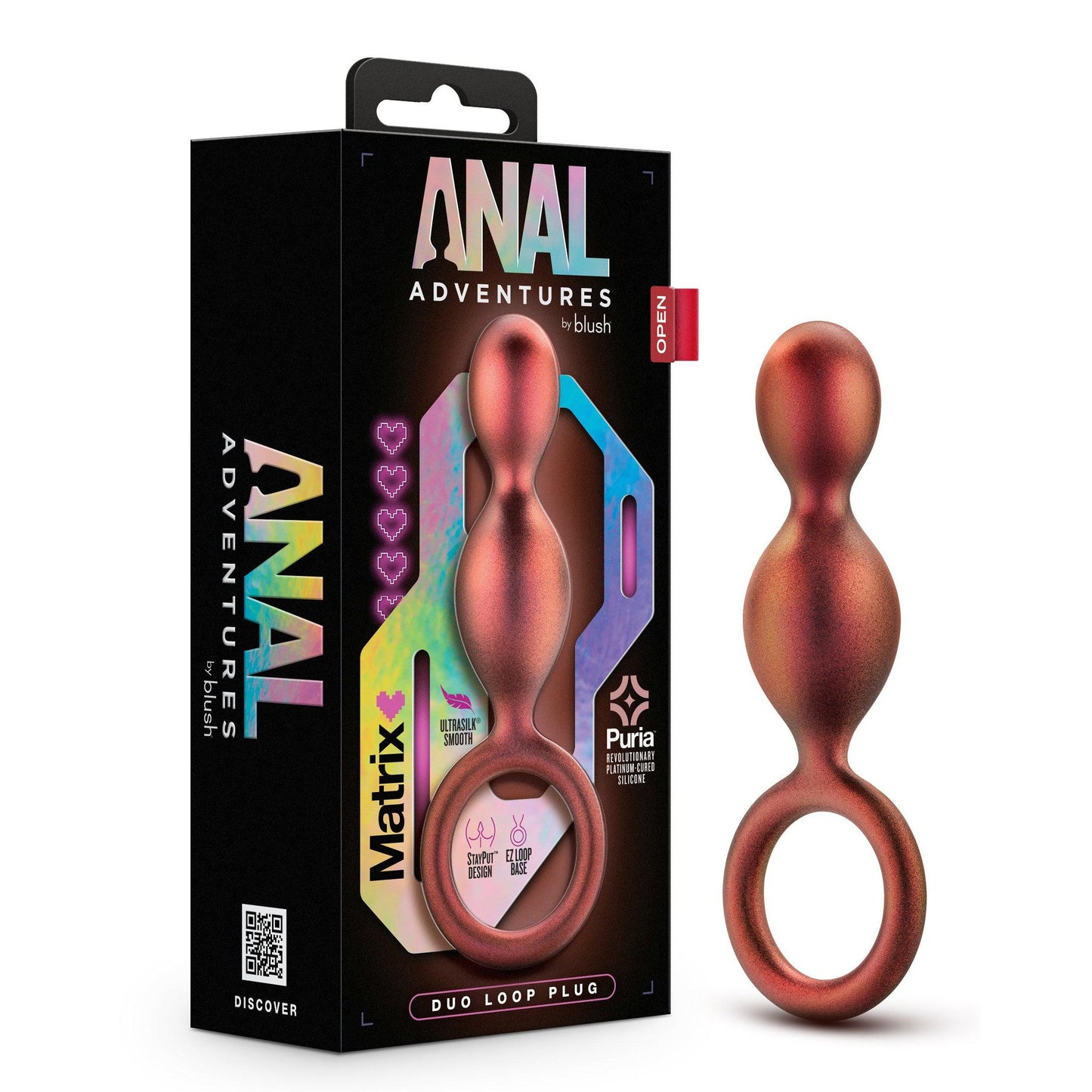 Anal Adventures Matrix - Duo Loop Plug - Copper